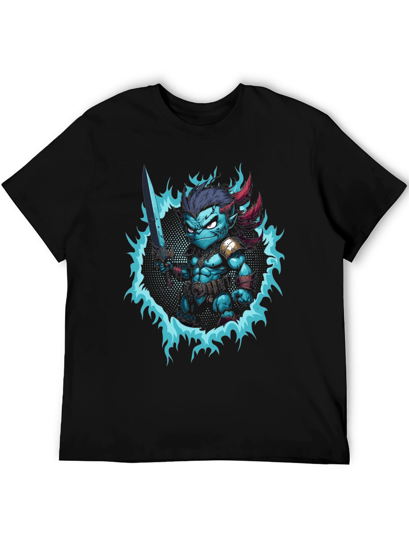 Fantasy Warrior Graphic Tee - Black