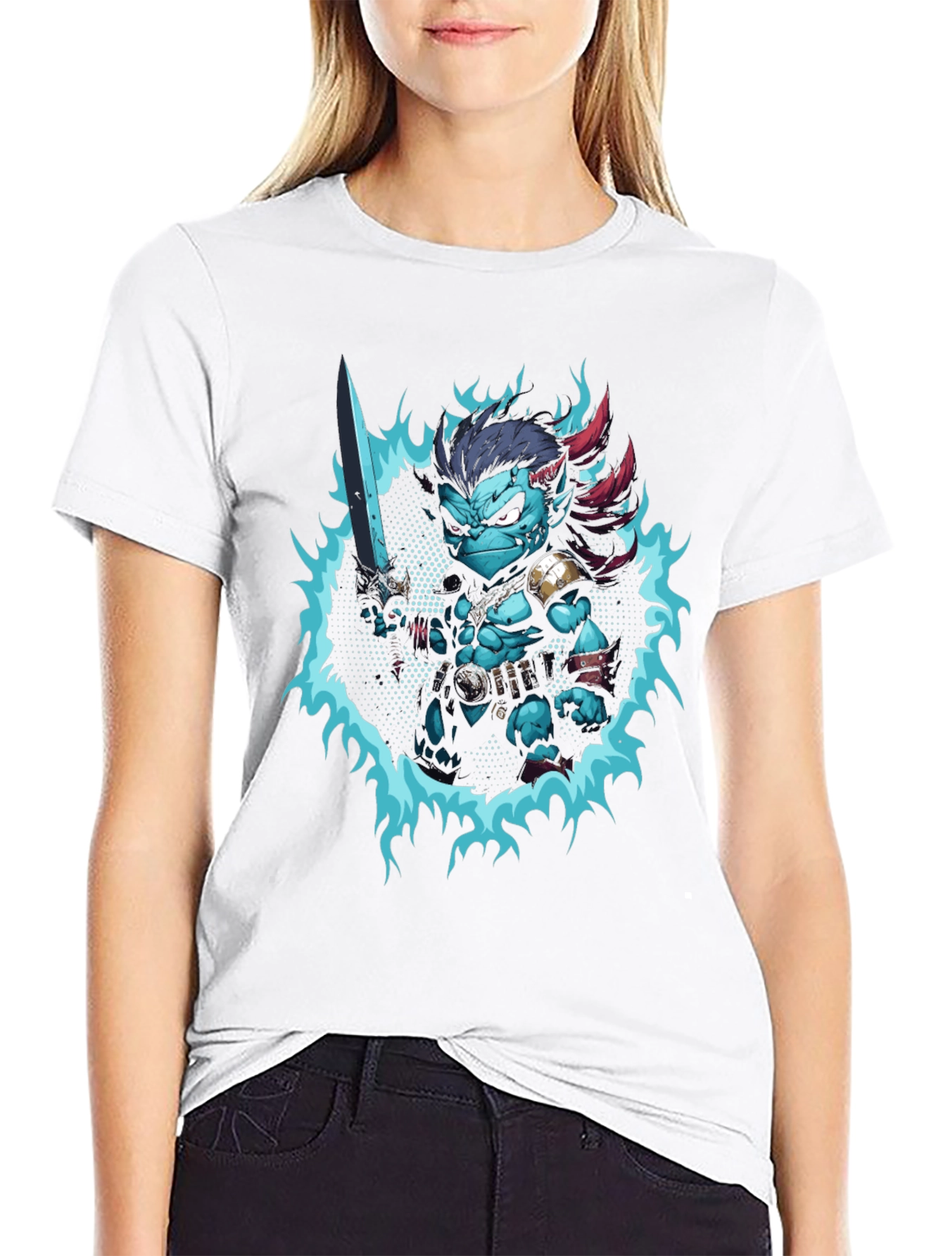 Fantasy Warrior Graphic Tee - Black