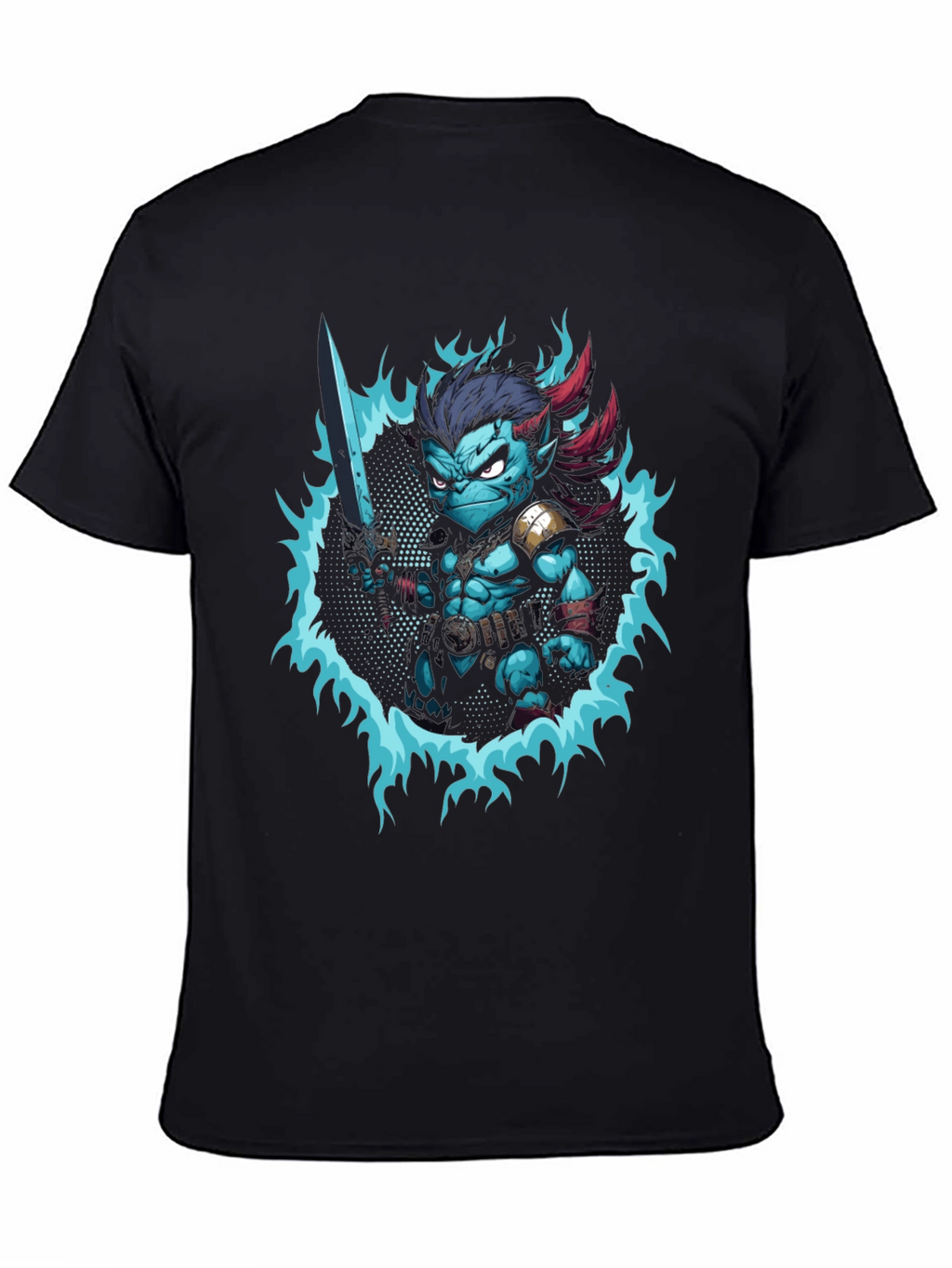 Fantasy Warrior Graphic Tee - Black