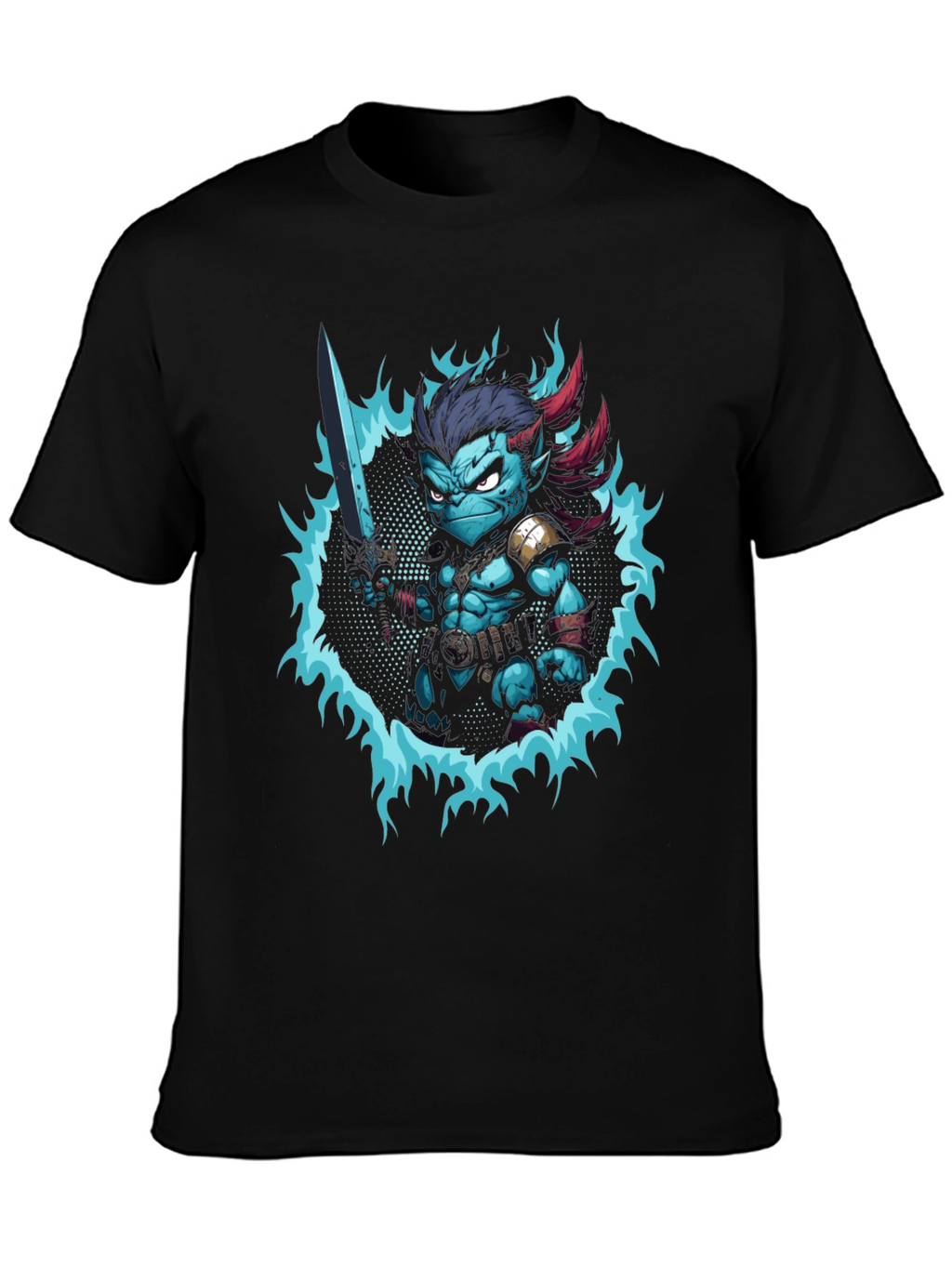 Fantasy Warrior Graphic Tee - Black