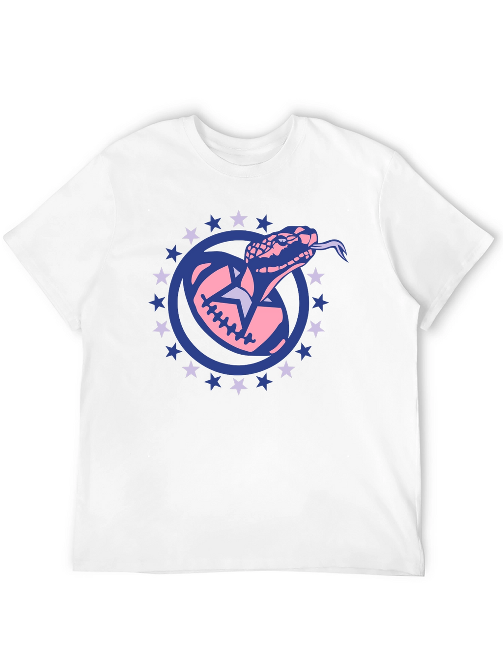 Snake Football Star Tee - Black Cotton T-Shirt