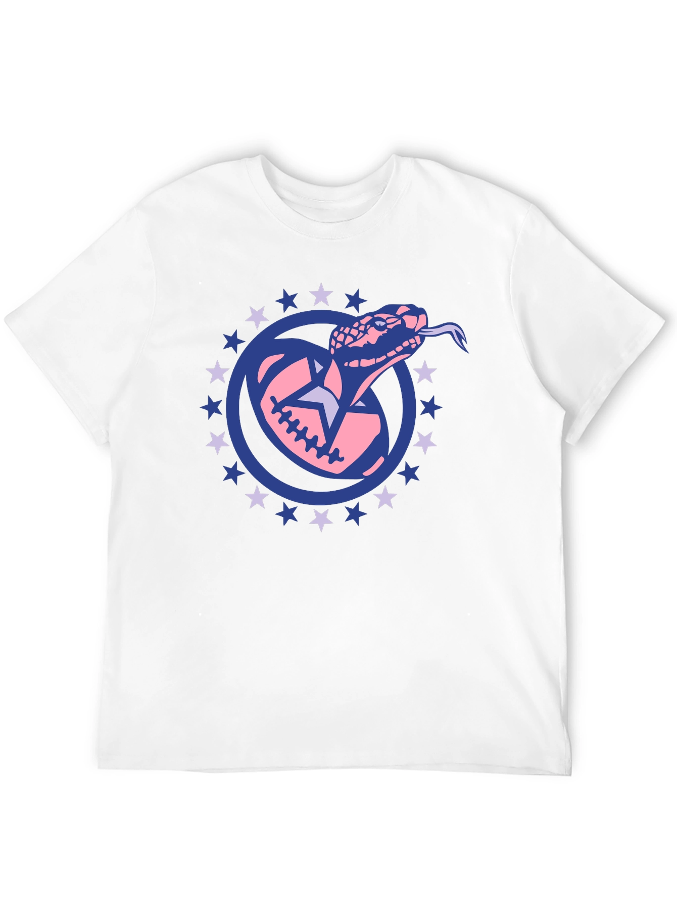 Snake Football Star Tee - Black Cotton T-Shirt