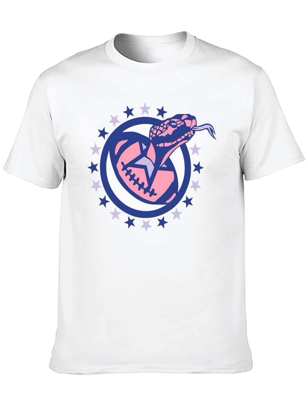 Snake Football Star Tee - Black Cotton T-Shirt