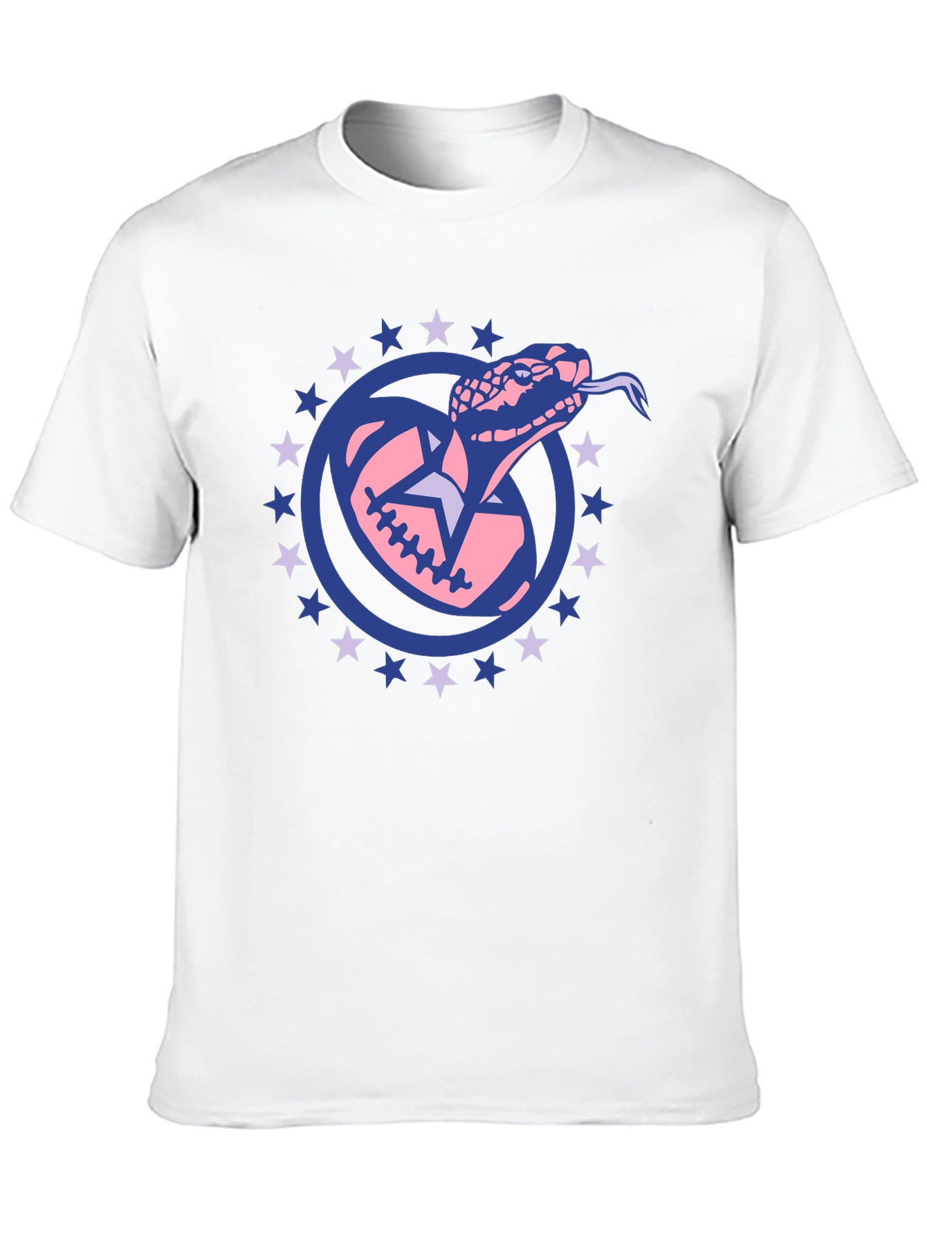Snake Football Star Tee - Black Cotton T-Shirt