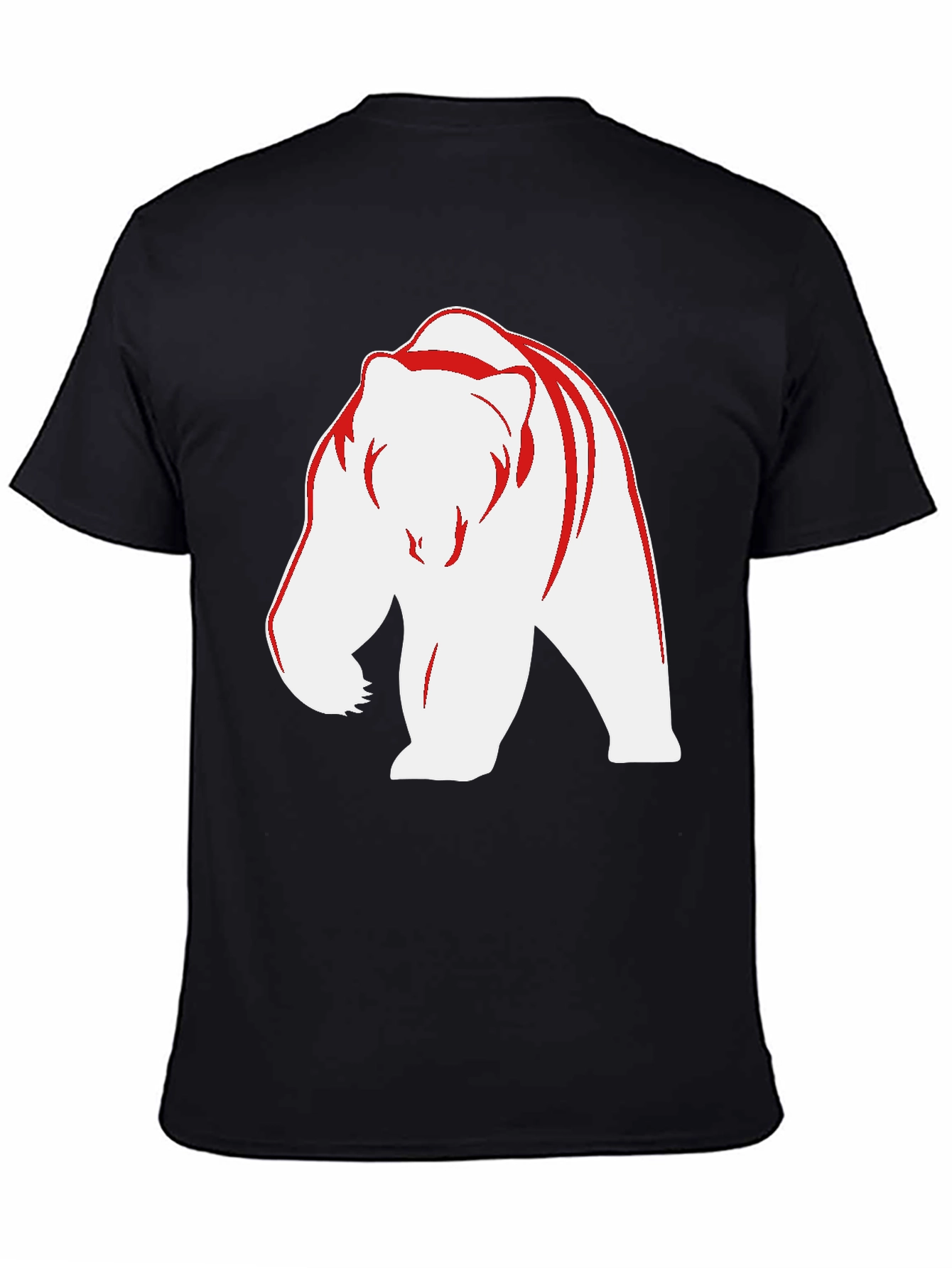Bear Graphic Tee - Bold Black Casual Wear