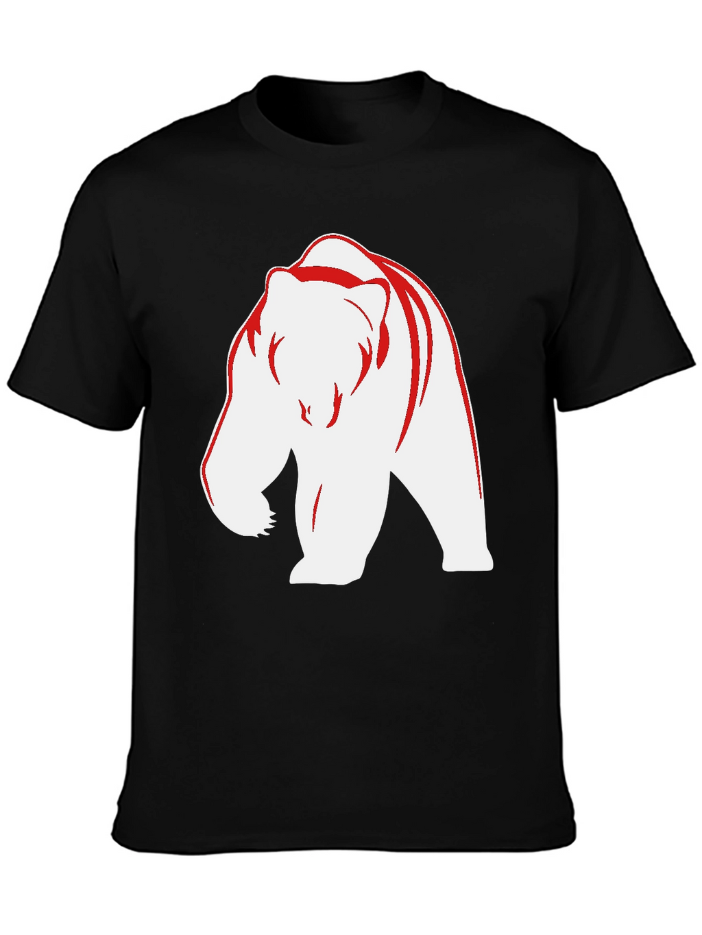 Bear Graphic Tee - Bold Black Casual Wear