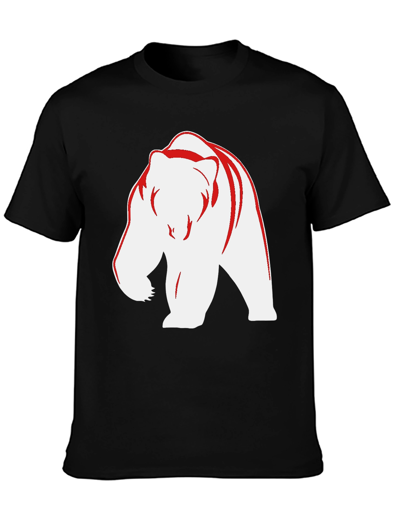 Bear Graphic Tee - Bold Black Casual Wear