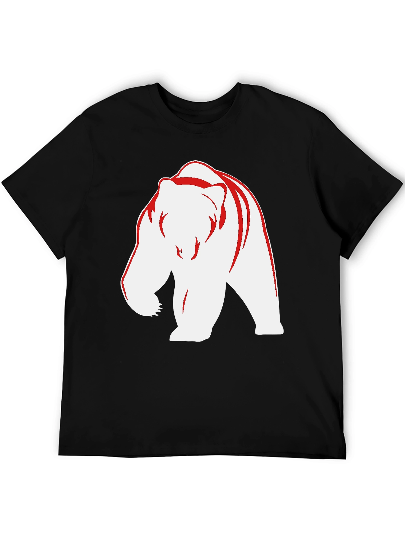 Bear Graphic Tee - Bold Black Casual Wear