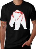 Bear Graphic Tee - Bold Black Casual Wear