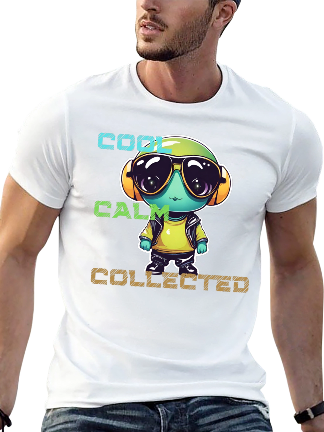 Cool Calm Collected Cartoon Character T-Shirt