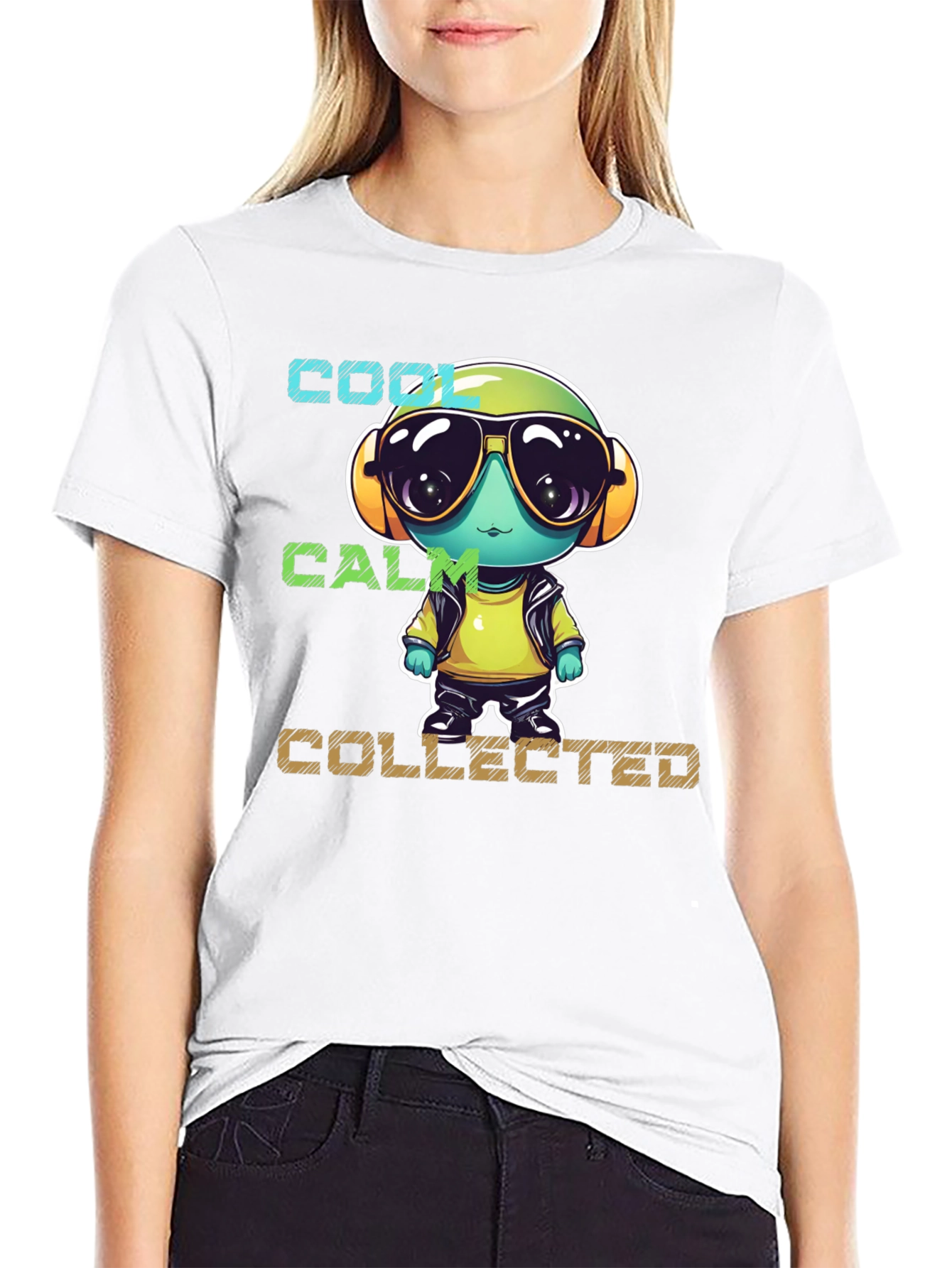 Cool Calm Collected Cartoon Character T-Shirt