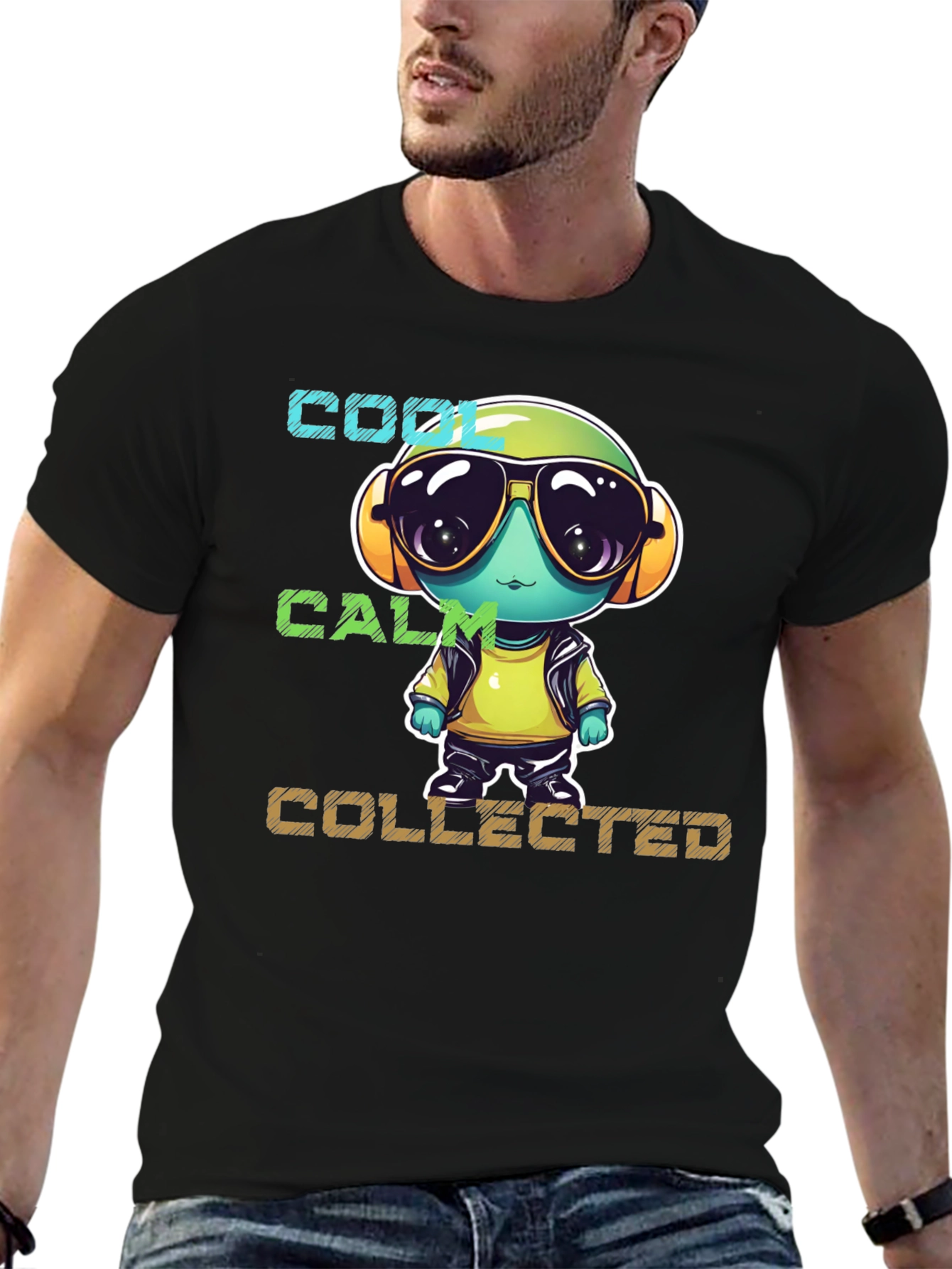 Cool Calm Collected Cartoon Character T-Shirt