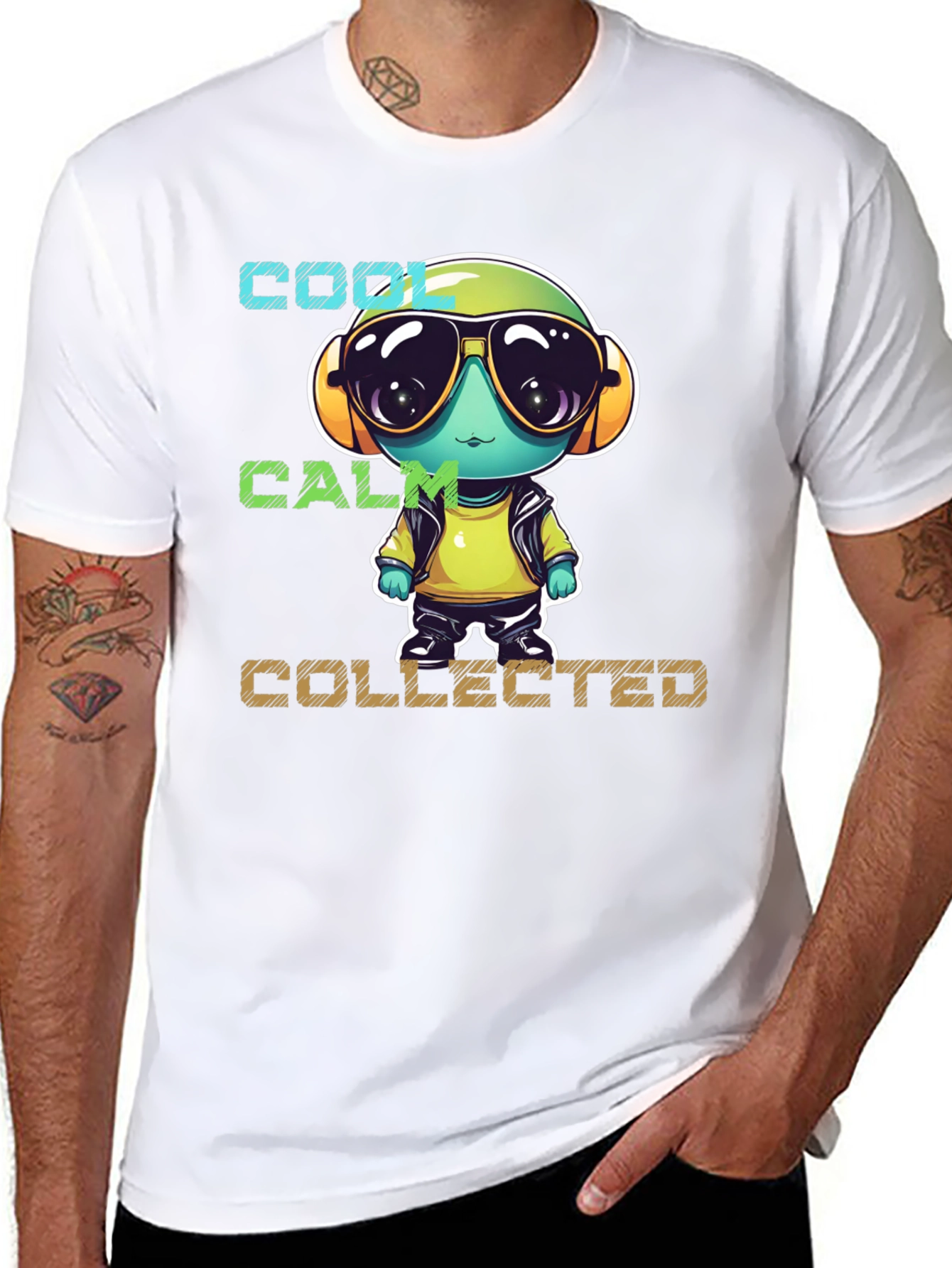 Cool Calm Collected Cartoon Character T-Shirt