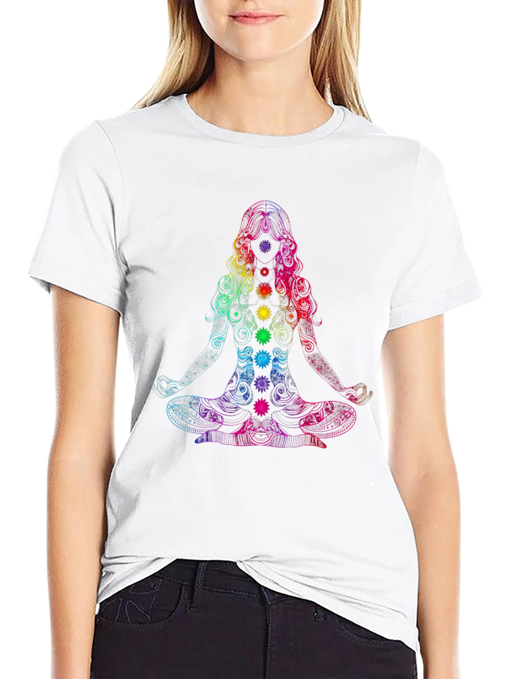 Chakra Yoga Meditation Graphic T-Shirt