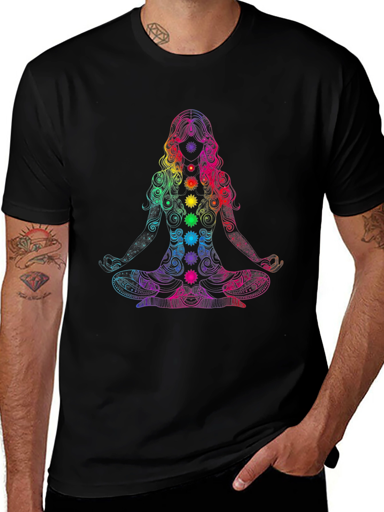 Chakra Yoga Meditation Graphic T-Shirt