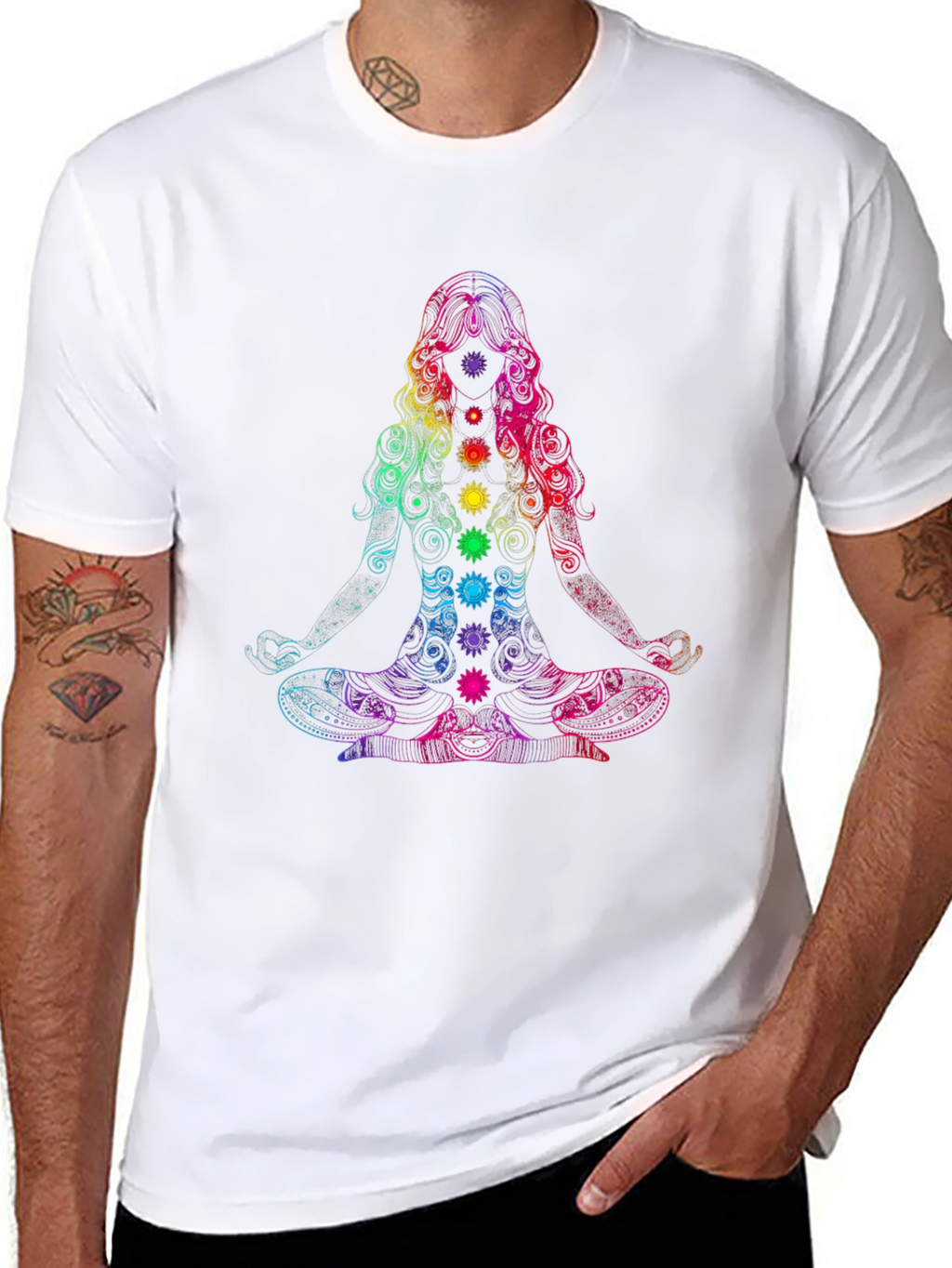 Chakra Yoga Meditation Graphic T-Shirt