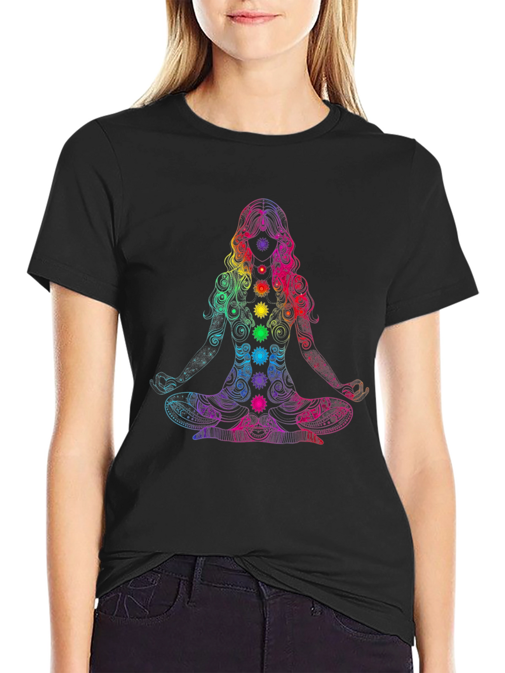 Chakra Yoga Meditation Graphic T-Shirt