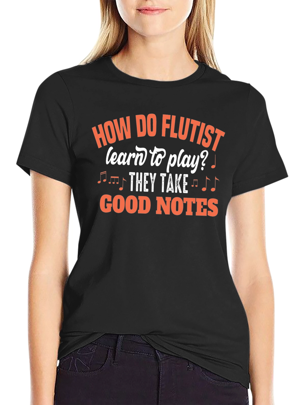 Funny Flutist T-Shirt - Good Notes Design