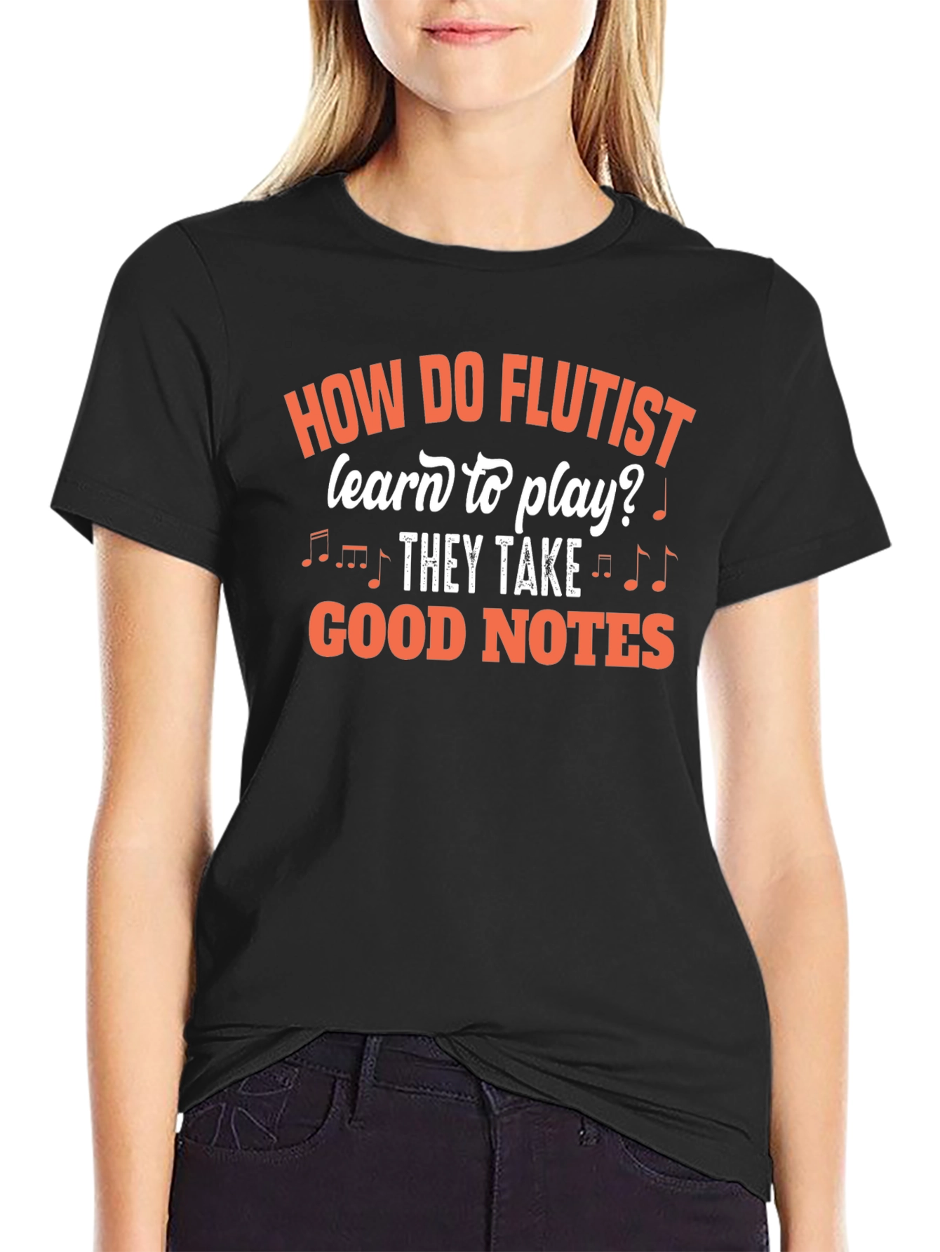 Funny Flutist T-Shirt - Good Notes Design