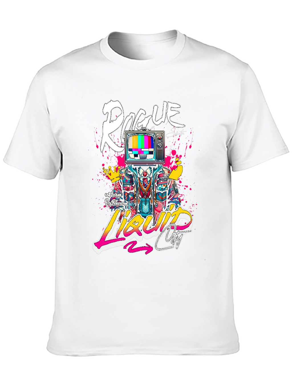 Rogue Liquid City Graphic Print Black T-Shirt
