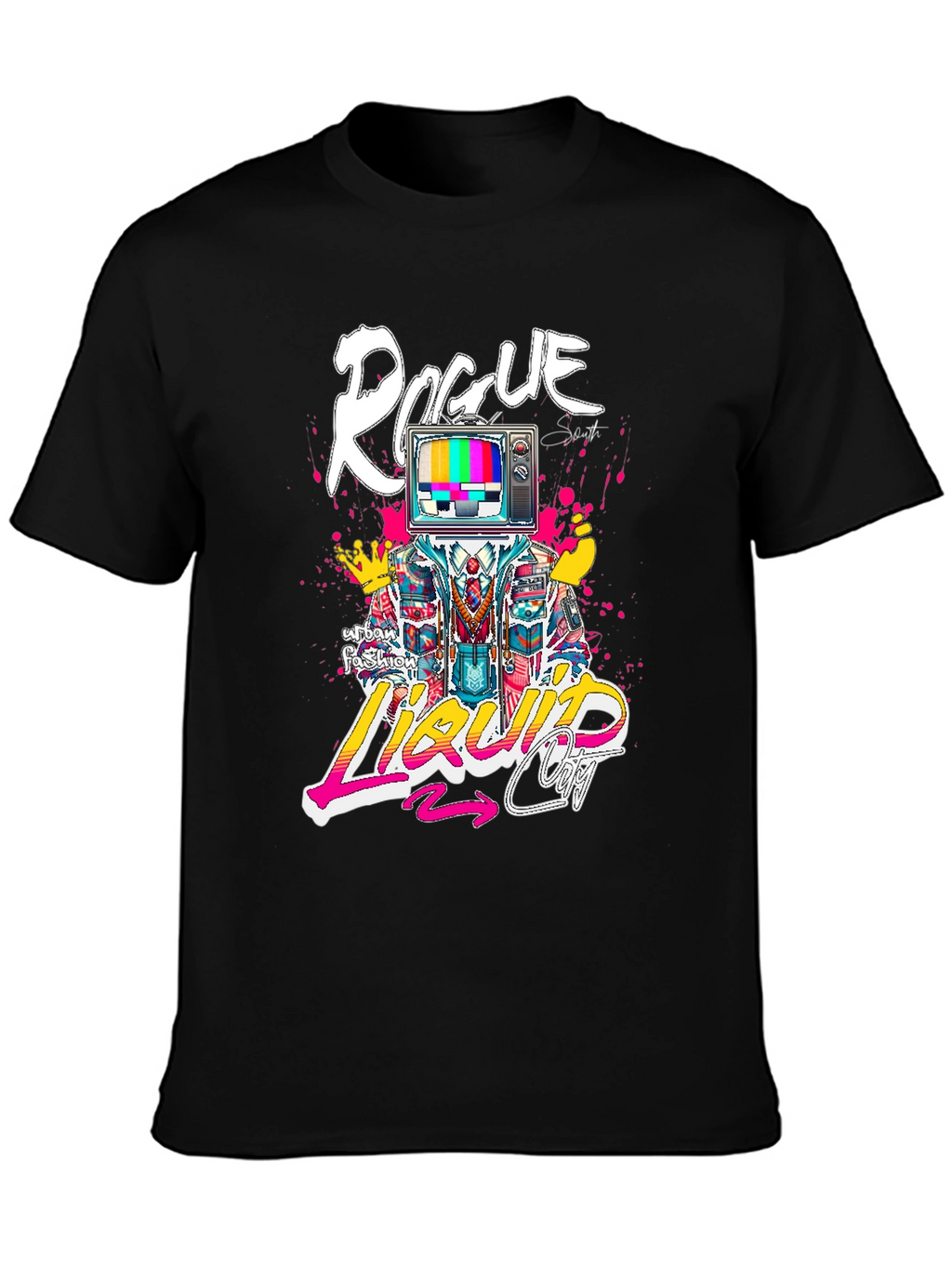 Rogue Liquid City Graphic Print Black T-Shirt