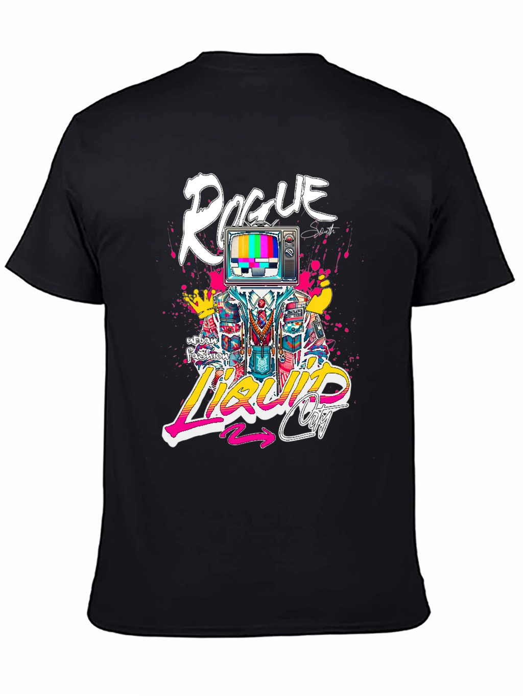Rogue Liquid City Graphic Print Black T-Shirt