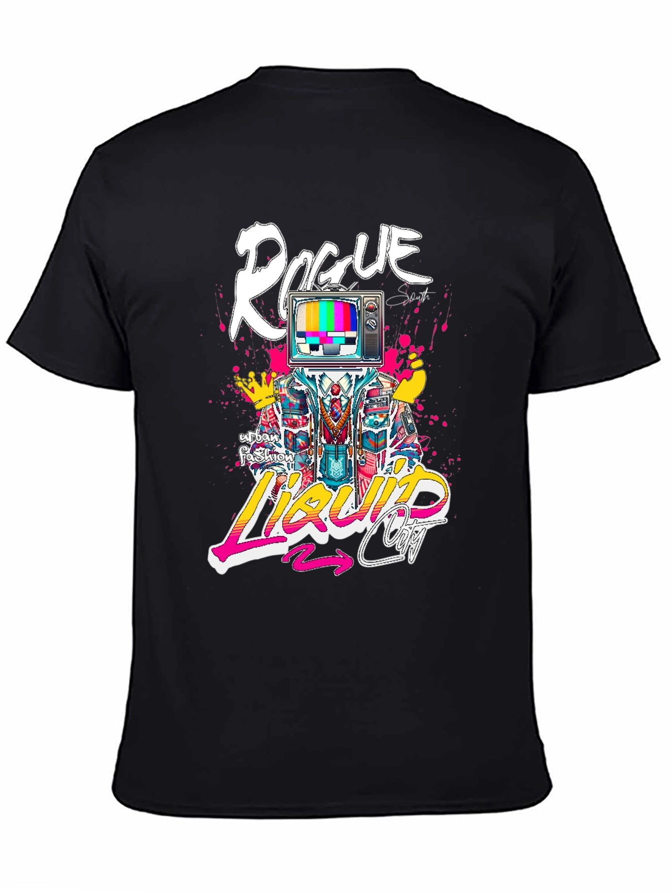 Rogue Liquid City Graphic Print Black T-Shirt