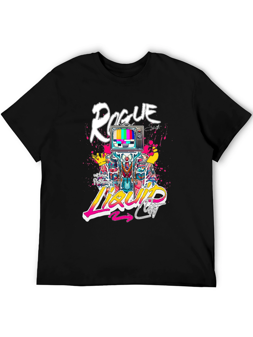 Rogue Liquid City Graphic Print Black T-Shirt