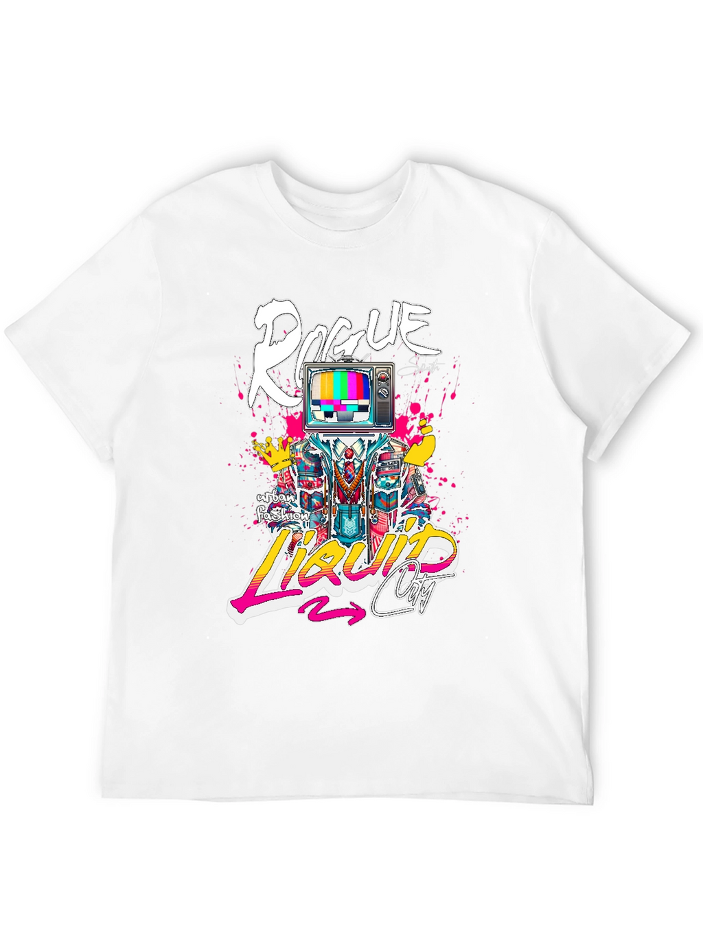 Rogue Liquid City Graphic Print Black T-Shirt