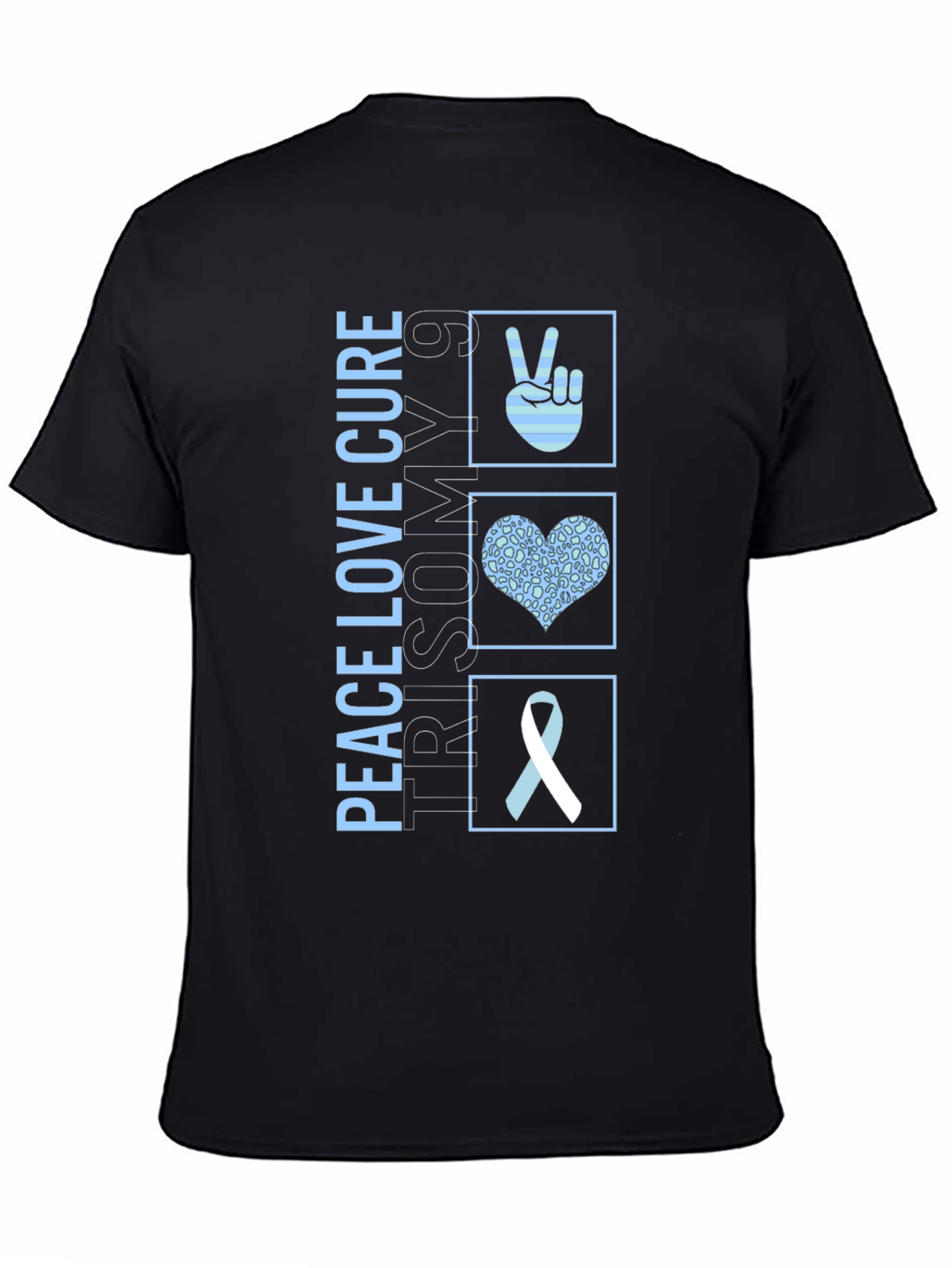 Peace Love Cure Trisomy 9 Awareness T-Shirt