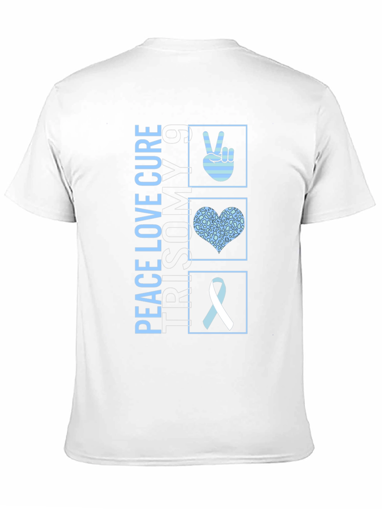 Peace Love Cure Trisomy 9 Awareness T-Shirt
