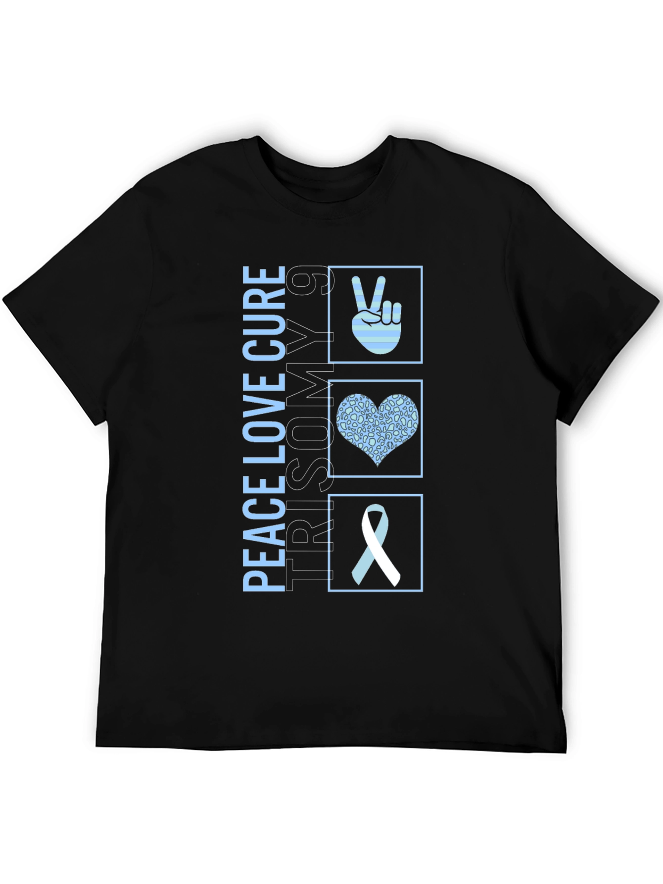 Peace Love Cure Trisomy 9 Awareness T-Shirt