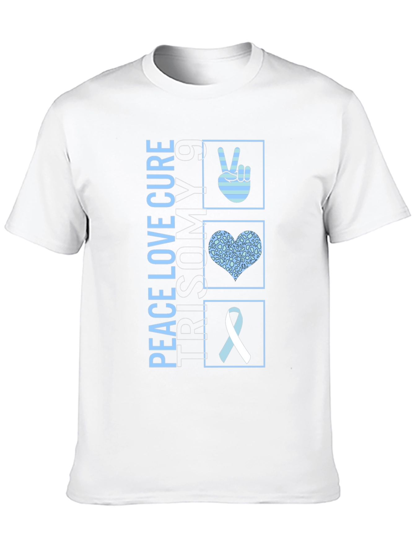 Peace Love Cure Trisomy 9 Awareness T-Shirt