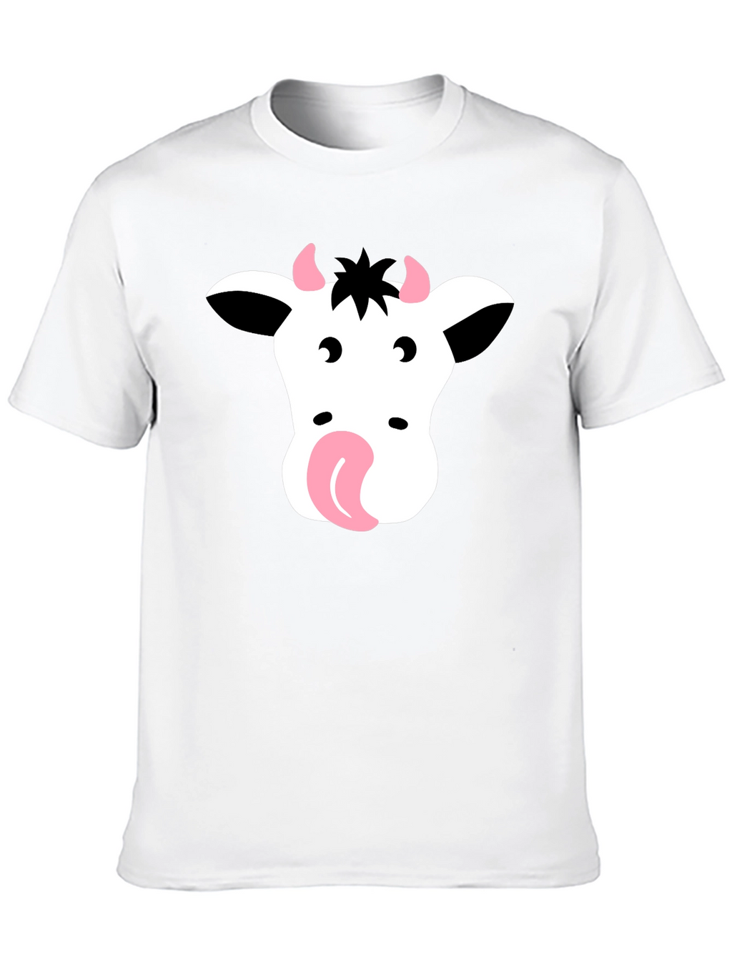 Funny Cow Face T-Shirt - Black Graphic Tee