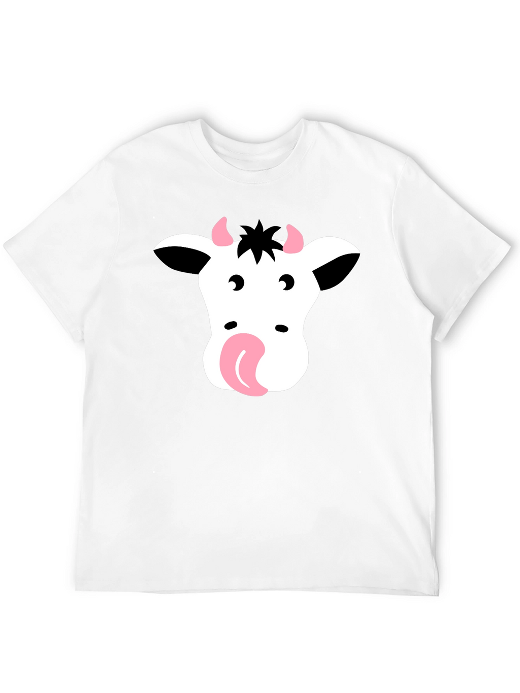 Funny Cow Face T-Shirt - Black Graphic Tee