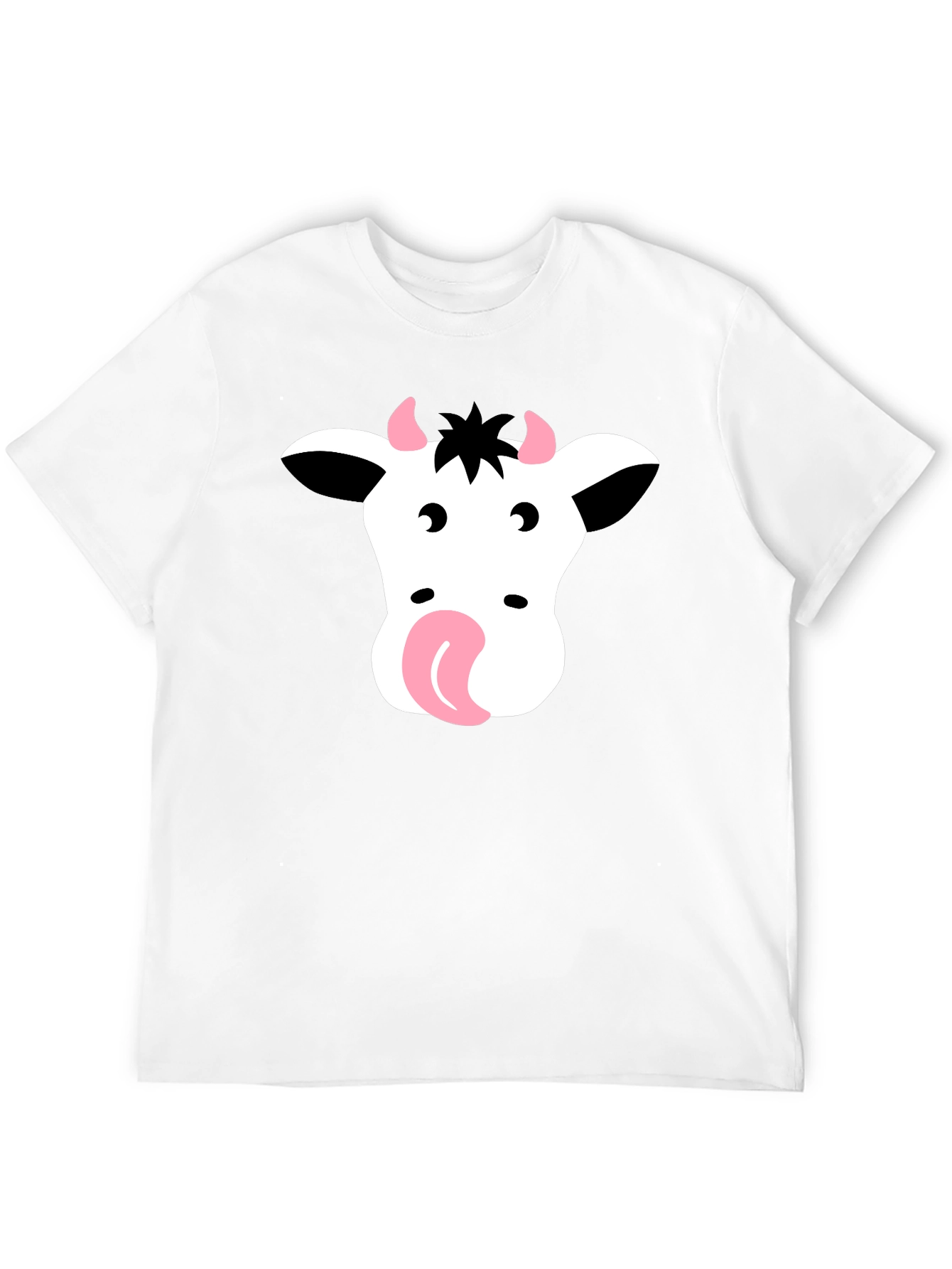 Funny Cow Face T-Shirt - Black Graphic Tee