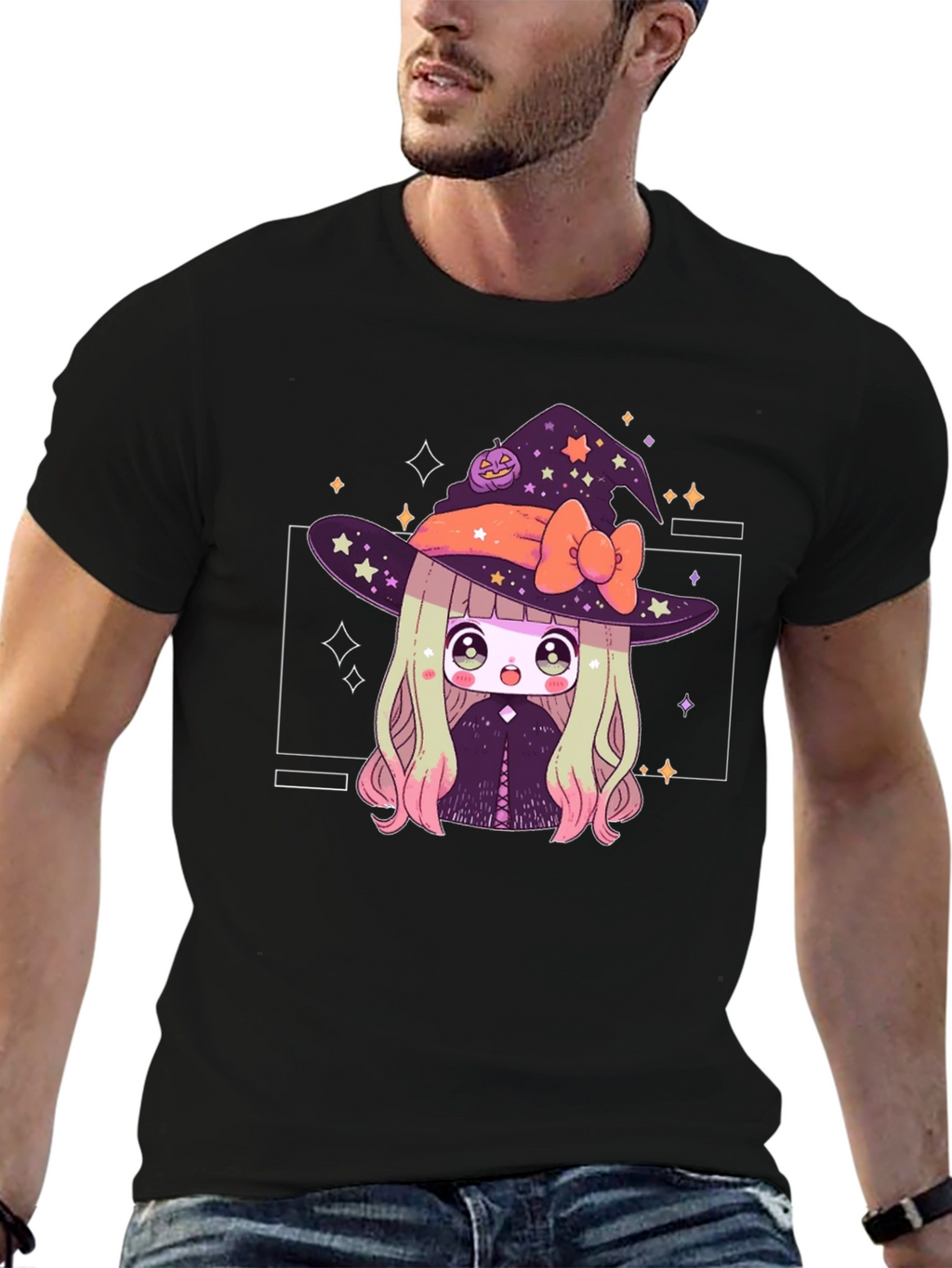 Kawaii Witch Halloween T-Shirt - Cute Anime Style