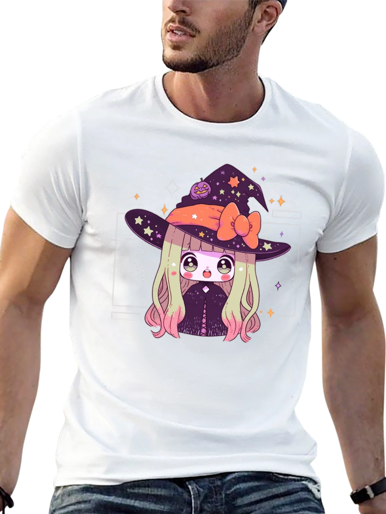 Kawaii Witch Halloween T-Shirt - Cute Anime Style