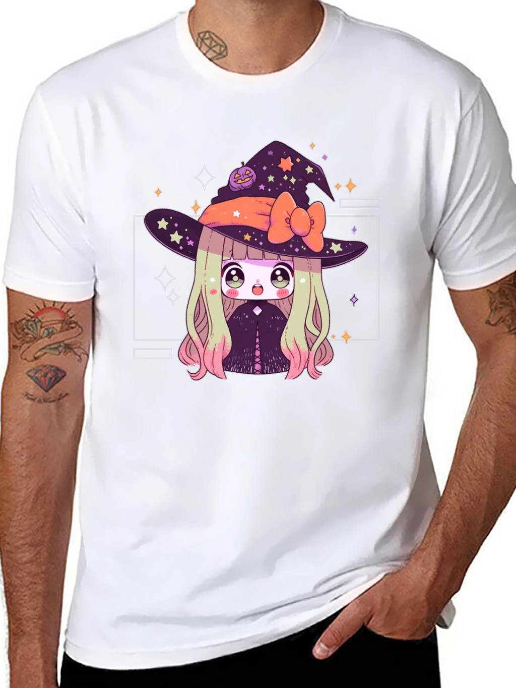 Kawaii Witch Halloween T-Shirt - Cute Anime Style