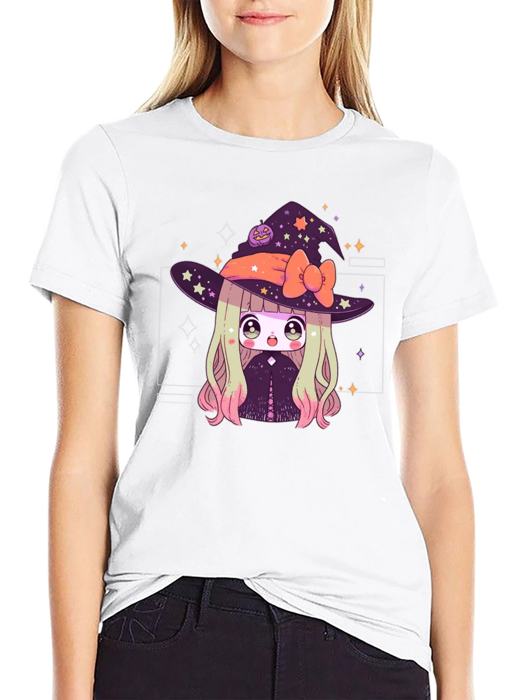 Kawaii Witch Halloween T-Shirt - Cute Anime Style
