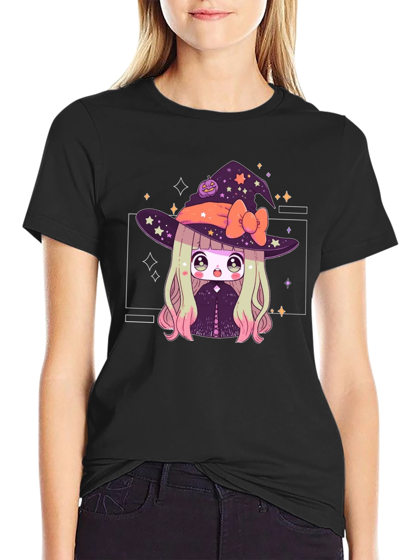 Kawaii Witch Halloween T-Shirt - Cute Anime Style
