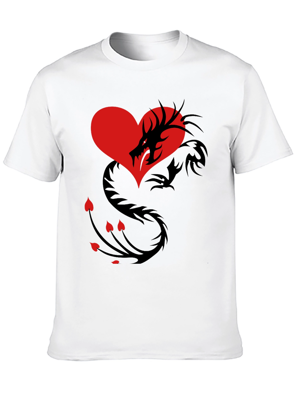 Dragon Heart Graphic Tee - Mens Black T-Shirt