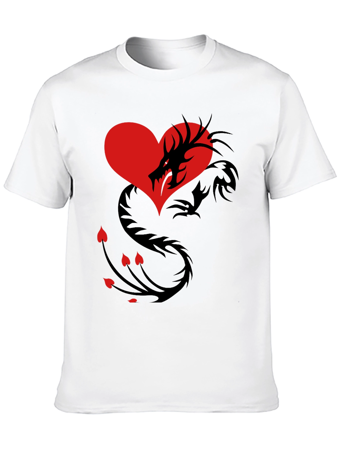 Dragon Heart Graphic Tee - Mens Black T-Shirt