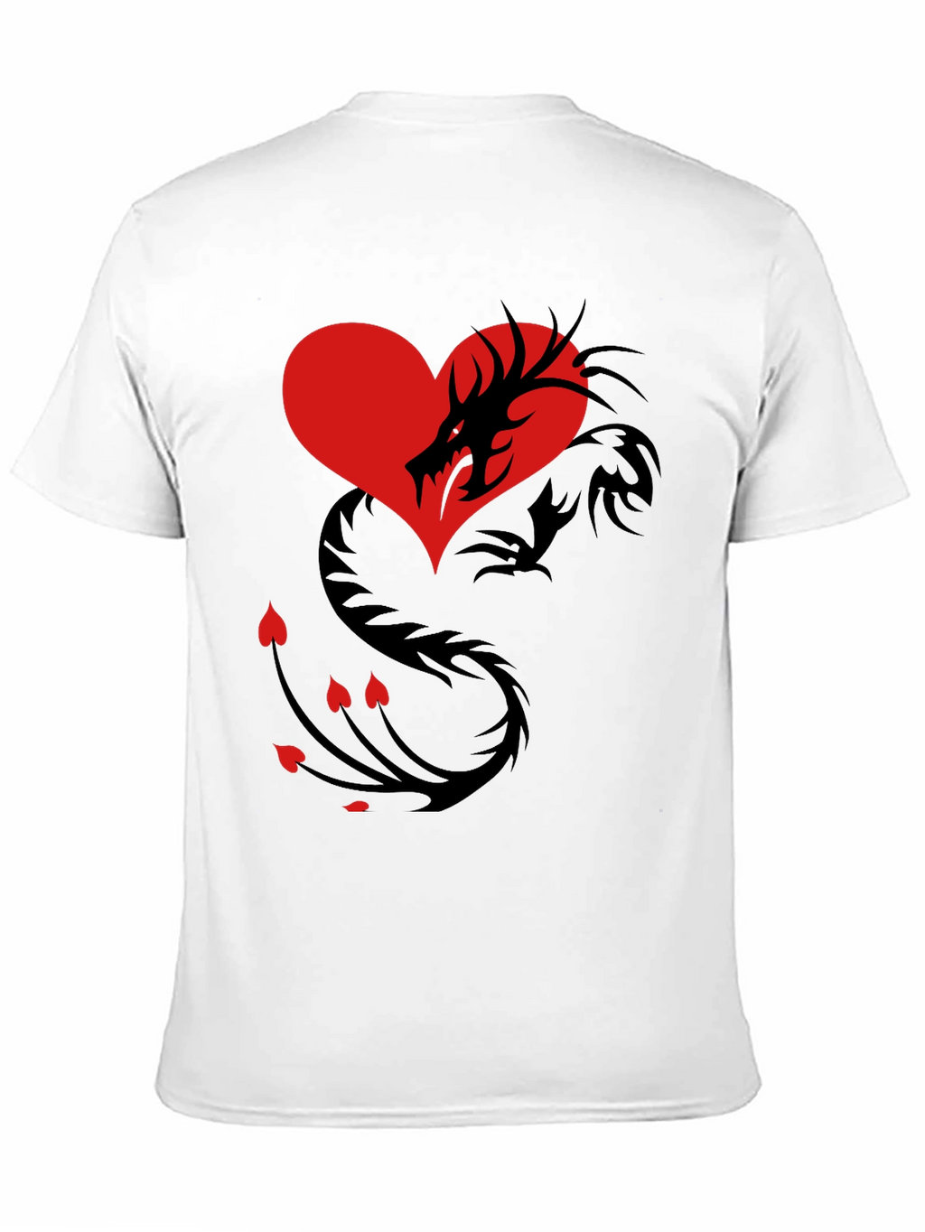 Dragon Heart Graphic Tee - Mens Black T-Shirt