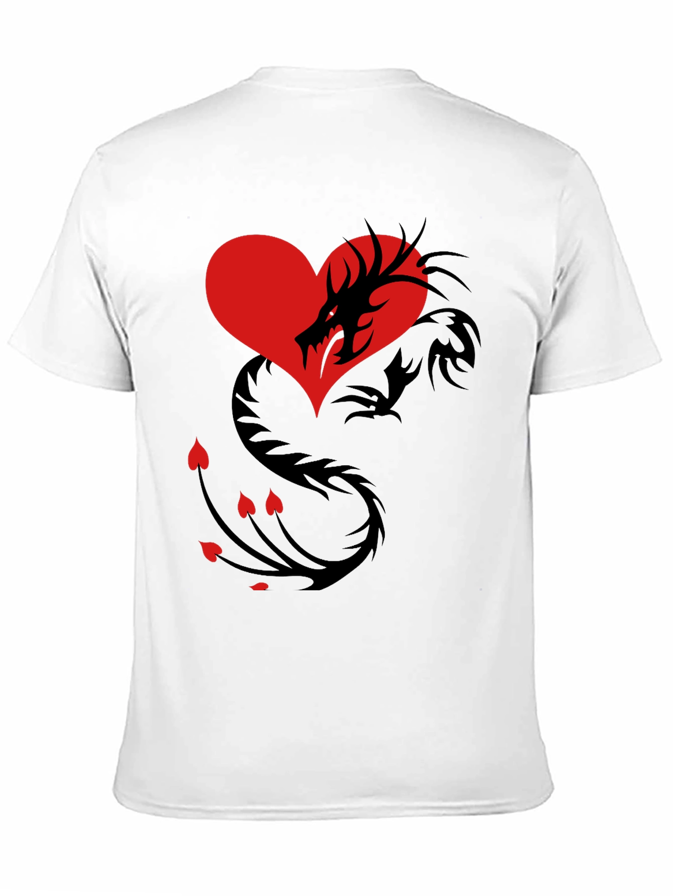 Dragon Heart Graphic Tee - Mens Black T-Shirt