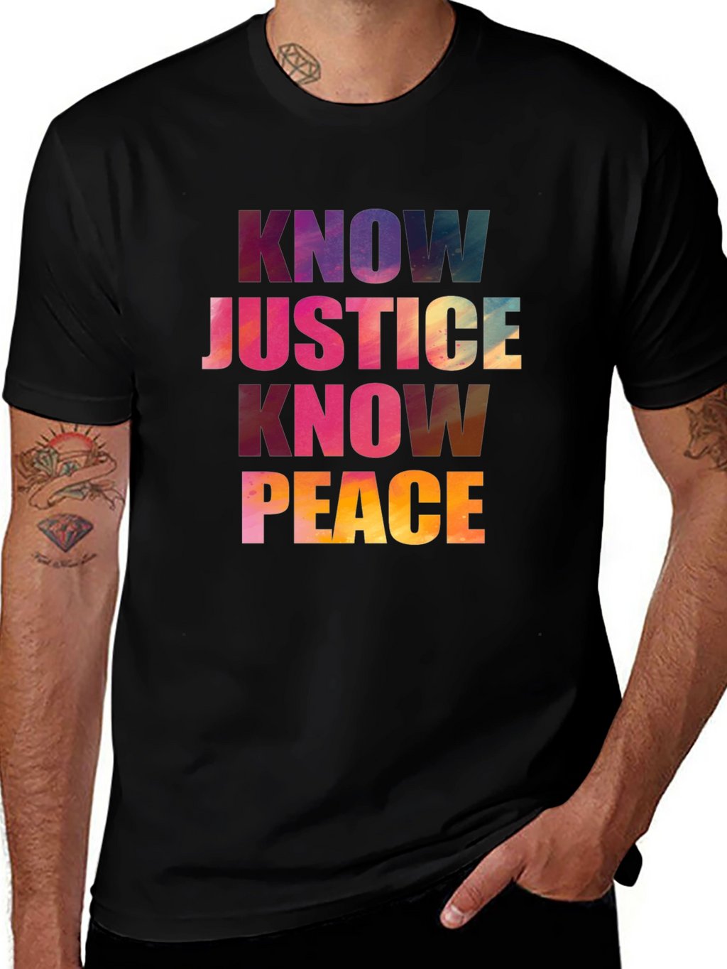 Know Justice Know Peace Graphic T-Shirt