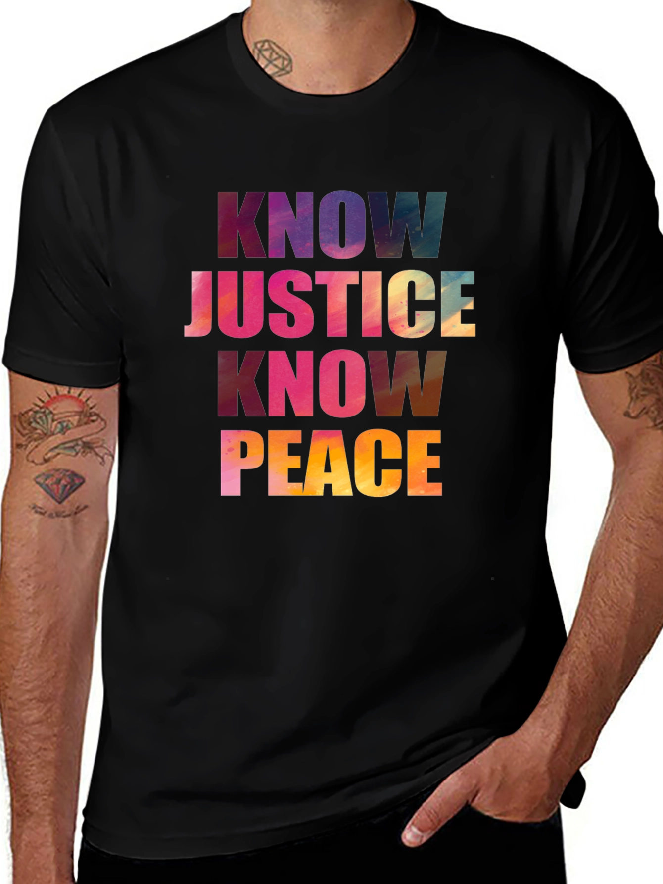 Know Justice Know Peace Graphic T-Shirt