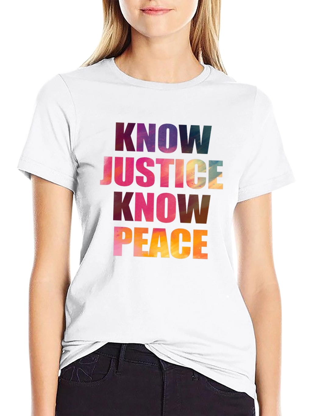Know Justice Know Peace Graphic T-Shirt