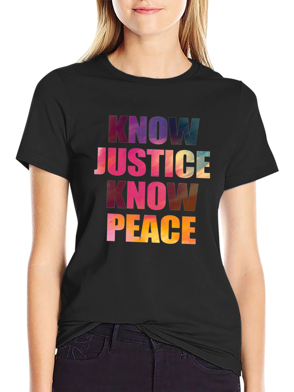 Know Justice Know Peace Graphic T-Shirt