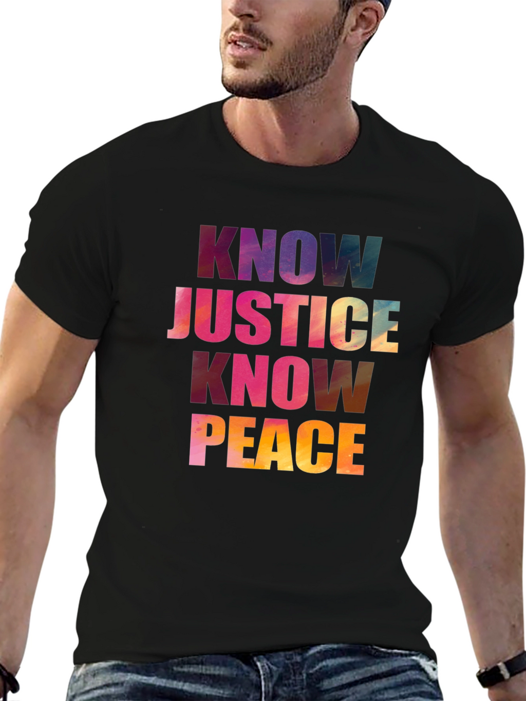 Know Justice Know Peace Graphic T-Shirt